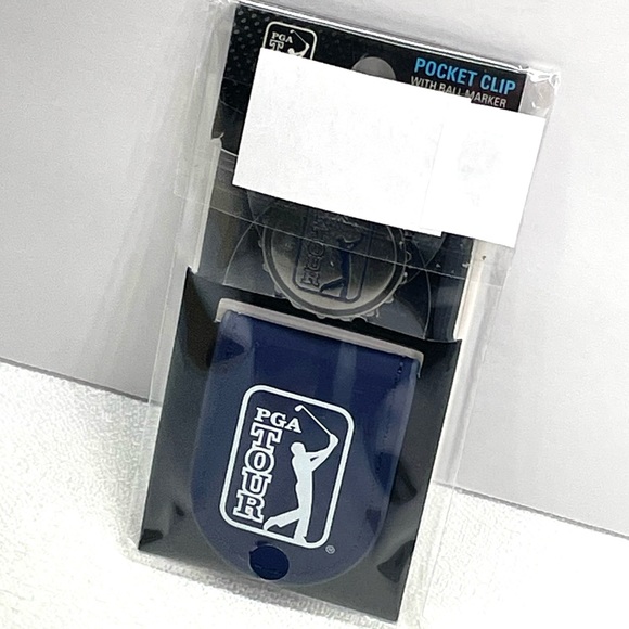 PGA Tour Golf Metallic Pocket Clip Unisex With Ball Marker Peacoat Blue New - Picture 3 of 16